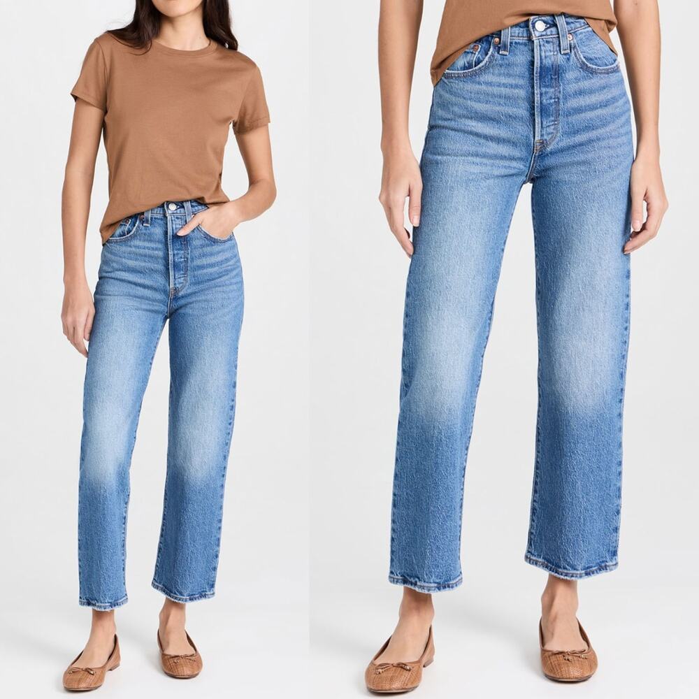 Levi’s Ribcage Straight Jeans High Rise Medium Wash Women’s 25